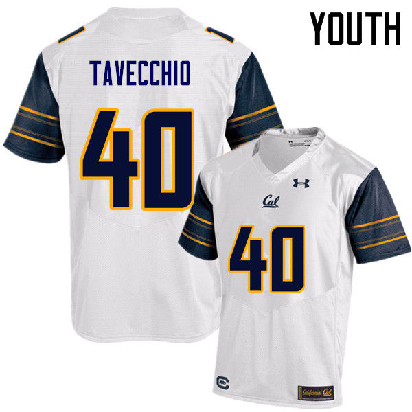 Youth #40 Giorgio Tavecchio Cal Bears (California Golden Bears College) Football Jerseys Sale-White